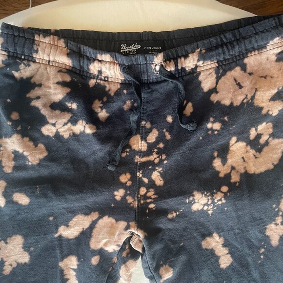 Brooklyn Cloth Pants - Brooklyn Cloth MFG Co. Tie‑Dye Joggers – Black/Coffee Brown – Size S